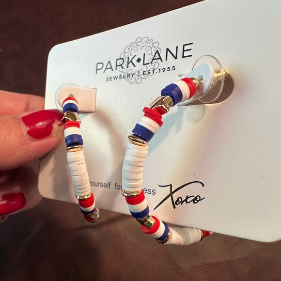Park Lane Jewelry Firecracker earrings NEW! Patriotic Red white and blue & stars - Picture 2 of 6